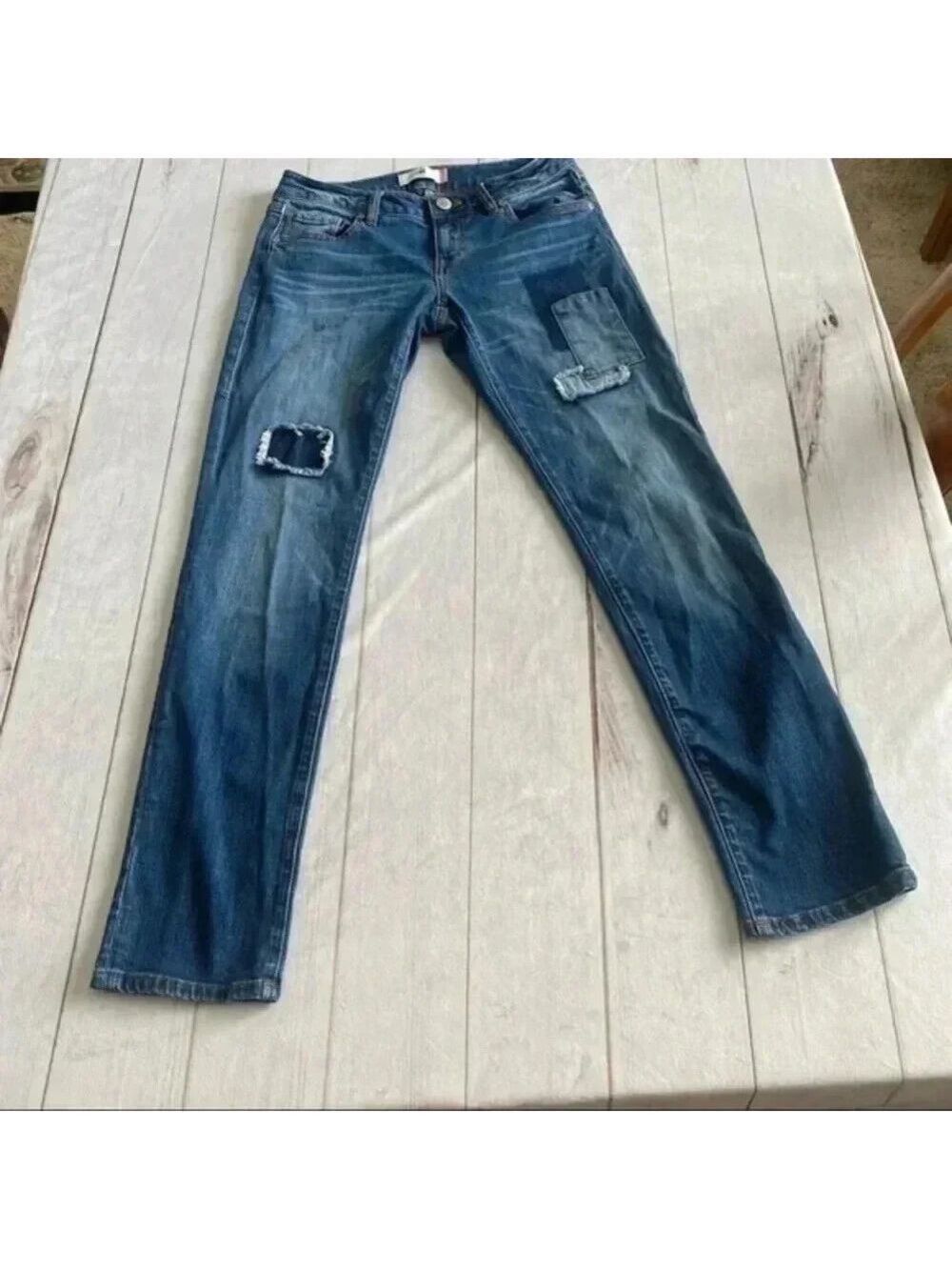 CAbi Slim Boyfriend Patchwork Jeans #5308 Sz 2 - Picture 3 of 16